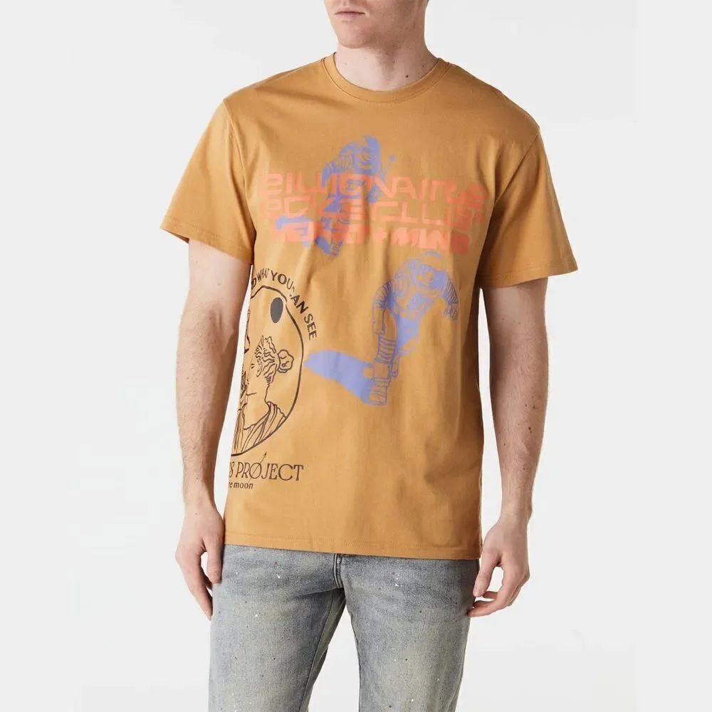 Billionaire Boys Club Tan Short Sleeve Tee BB HUMAN SS TEE in CINNAMON